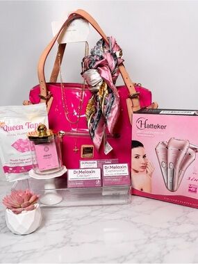 Luxury Pink Glam Self-Care Bundle ✨ Dooney & Bourke • Dr. Melaxin • Versace
